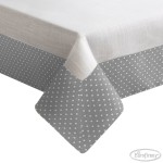 Obrus 160 x 300 cm krem stal