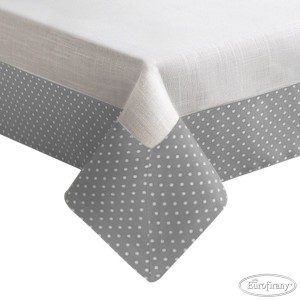 Obrus 160 x 300 cm krem stal