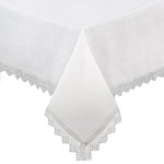 Obrus 140x220cm naturalny srebrny  Eliana