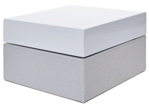 Kasetka biała lakierowana mała 12,5x12,5x8 cm