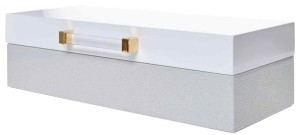Kasetka biała lakierowana 25x10x8 cm