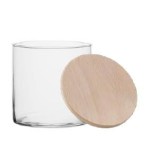 Słoik z drewnianą pokrywką 530 ml  Eco