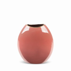 Wazon 14x7x16 cm Sibel ciemno różowy złoty