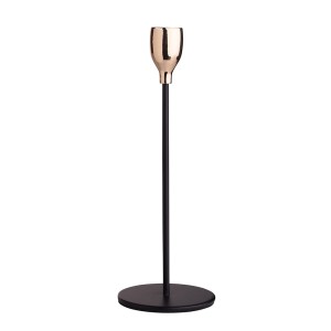 Świecznik czarno złoty