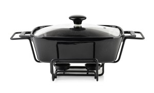 Naczynie z podgrzewaczem i pokrywą