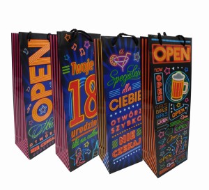 Torebka prezentowa na wino mix wzorów