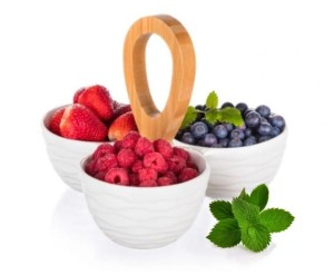 Komplet 3 miseczek z bambusowym uchwytem  Eco