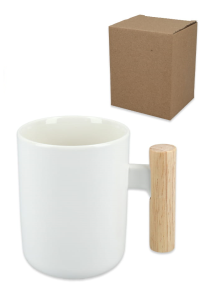 Kubek z drewnianą rączką